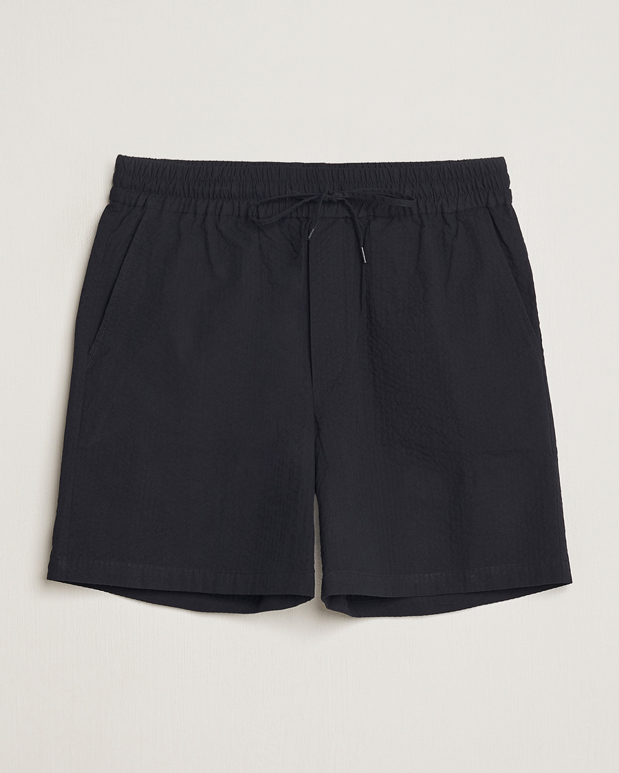 Homme | Shorts | LES DEUX | Patrick Seersucker Shorts Black