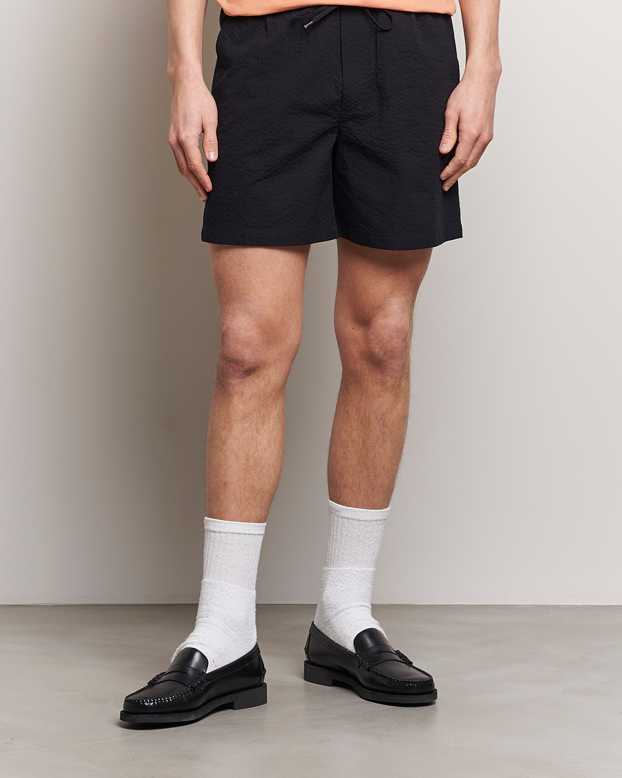 Homme |  | LES DEUX | Patrick Seersucker Shorts Black