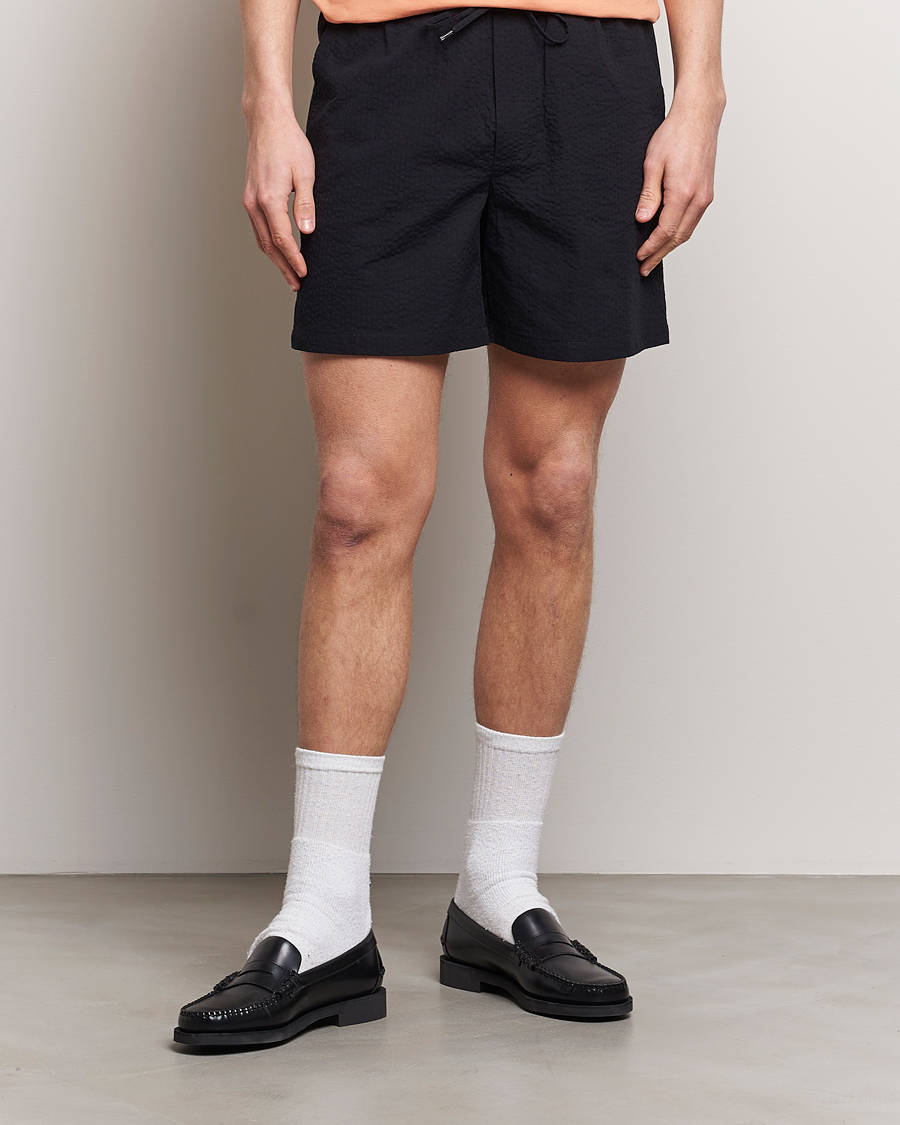Homme | Shorts | LES DEUX | Patrick Seersucker Shorts Black