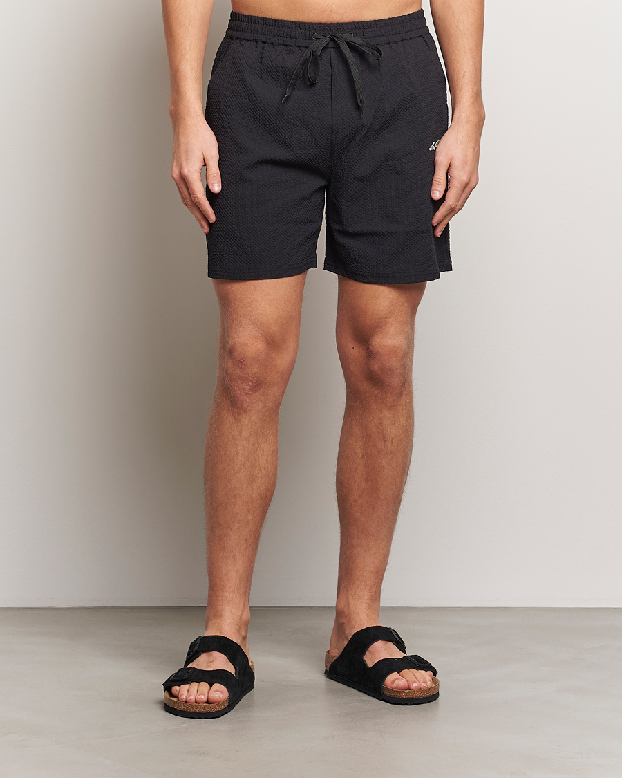 Homme | Maillots De Bain | LES DEUX | Stan Seersucker Swim Shorts Black