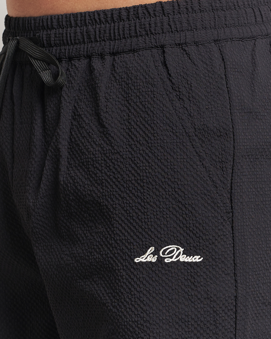 Homme | Maillots De Bain | LES DEUX | Stan Seersucker Swim Shorts Black