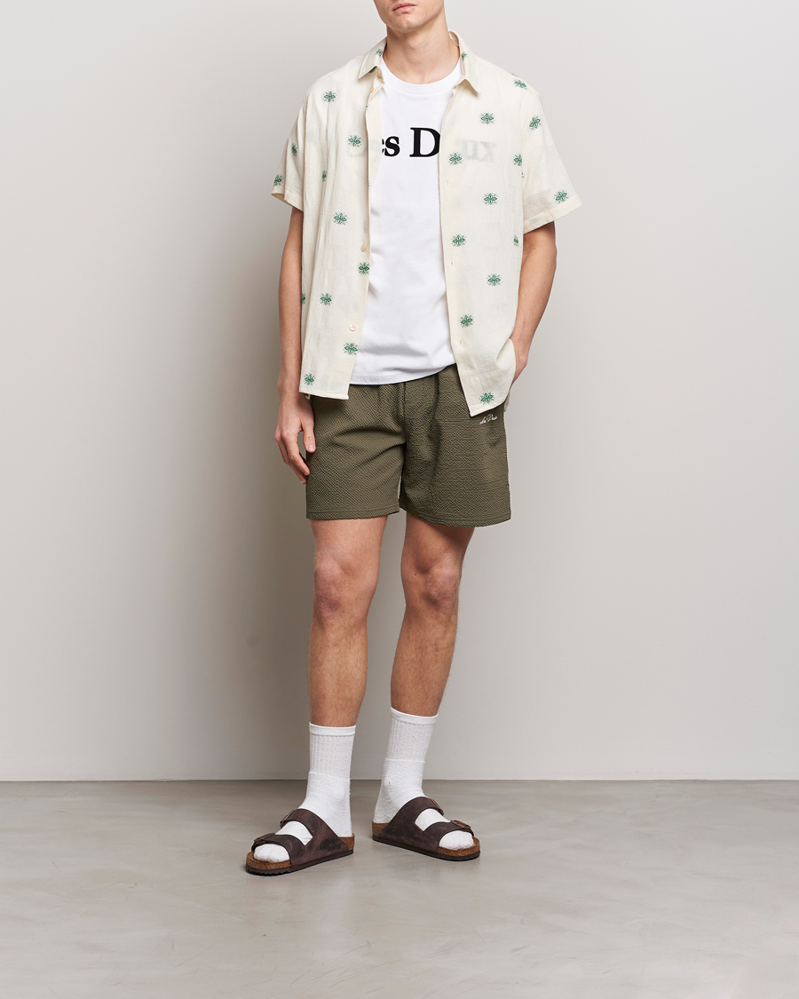 Homme | Maillots De Bain | LES DEUX | Stan Seersucker Swim Shorts Bungee Cord