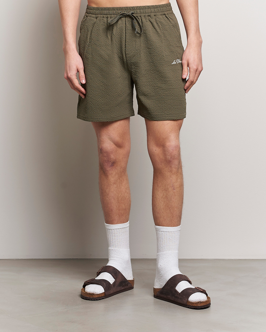 Homme | Maillots De Bain | LES DEUX | Stan Seersucker Swim Shorts Bungee Cord