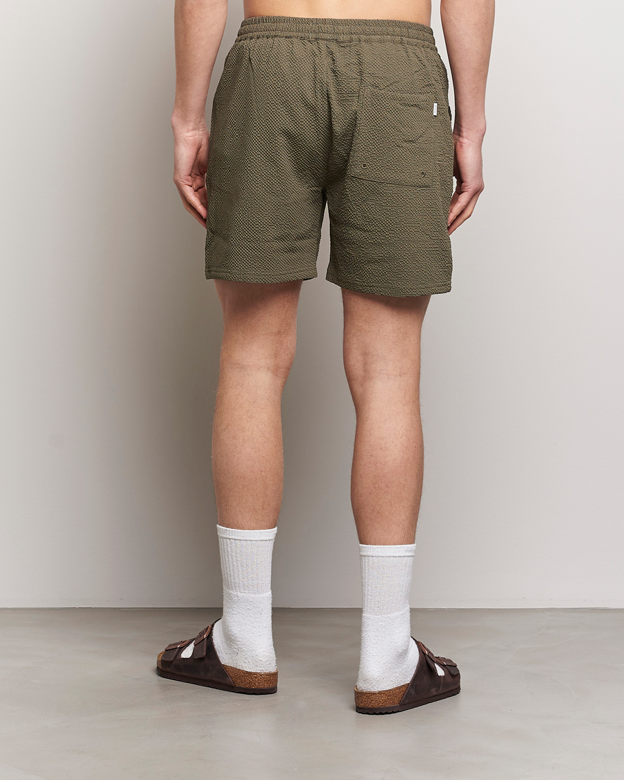 Homme | Maillots De Bain | LES DEUX | Stan Seersucker Swim Shorts Bungee Cord