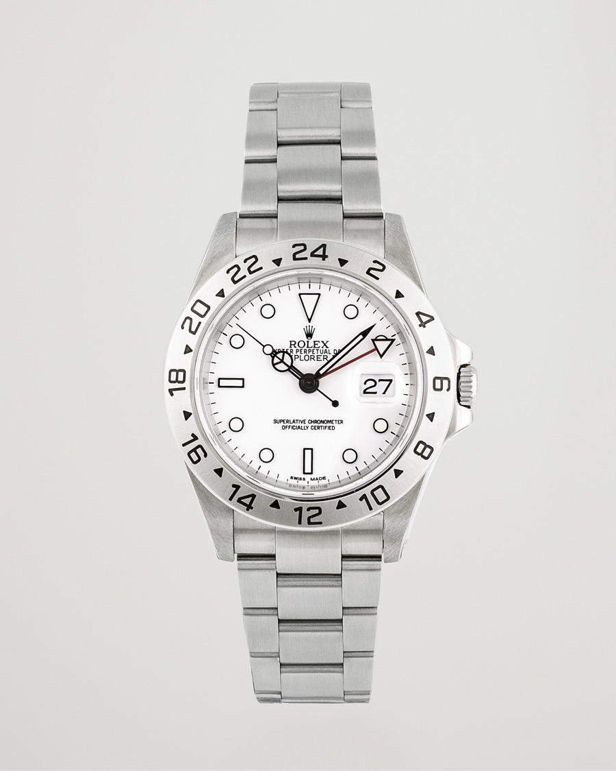 Homme | Rolex Pre-Owned Explorer II 16570 Steel White Silver | Rolex Pre-Owned | Explorer II 16570 Steel White Silver