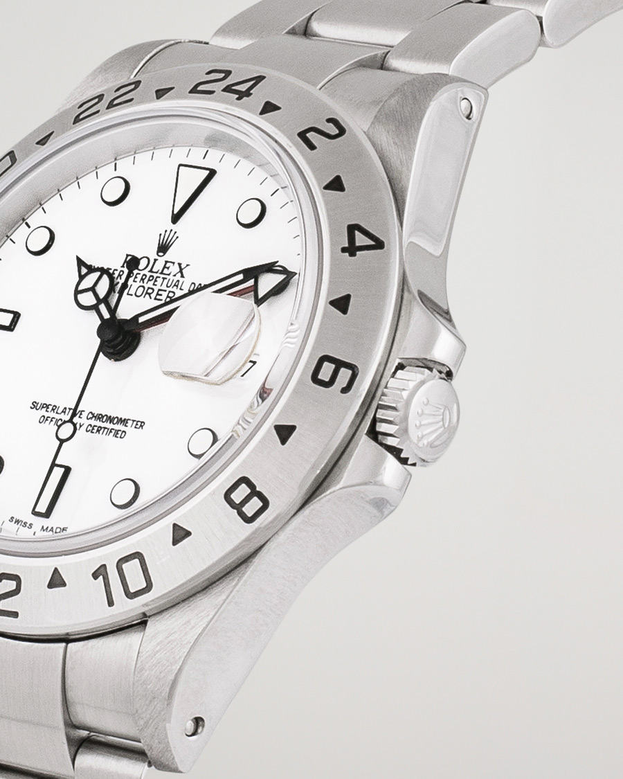 Homme | Rolex Pre-Owned Explorer II 16570 Steel White Silver | Rolex Pre-Owned | Explorer II 16570 Steel White Silver