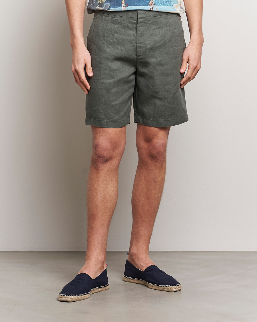 Homme | Sections | Orlebar Brown | Norwich Linen Shorts Light Kombu