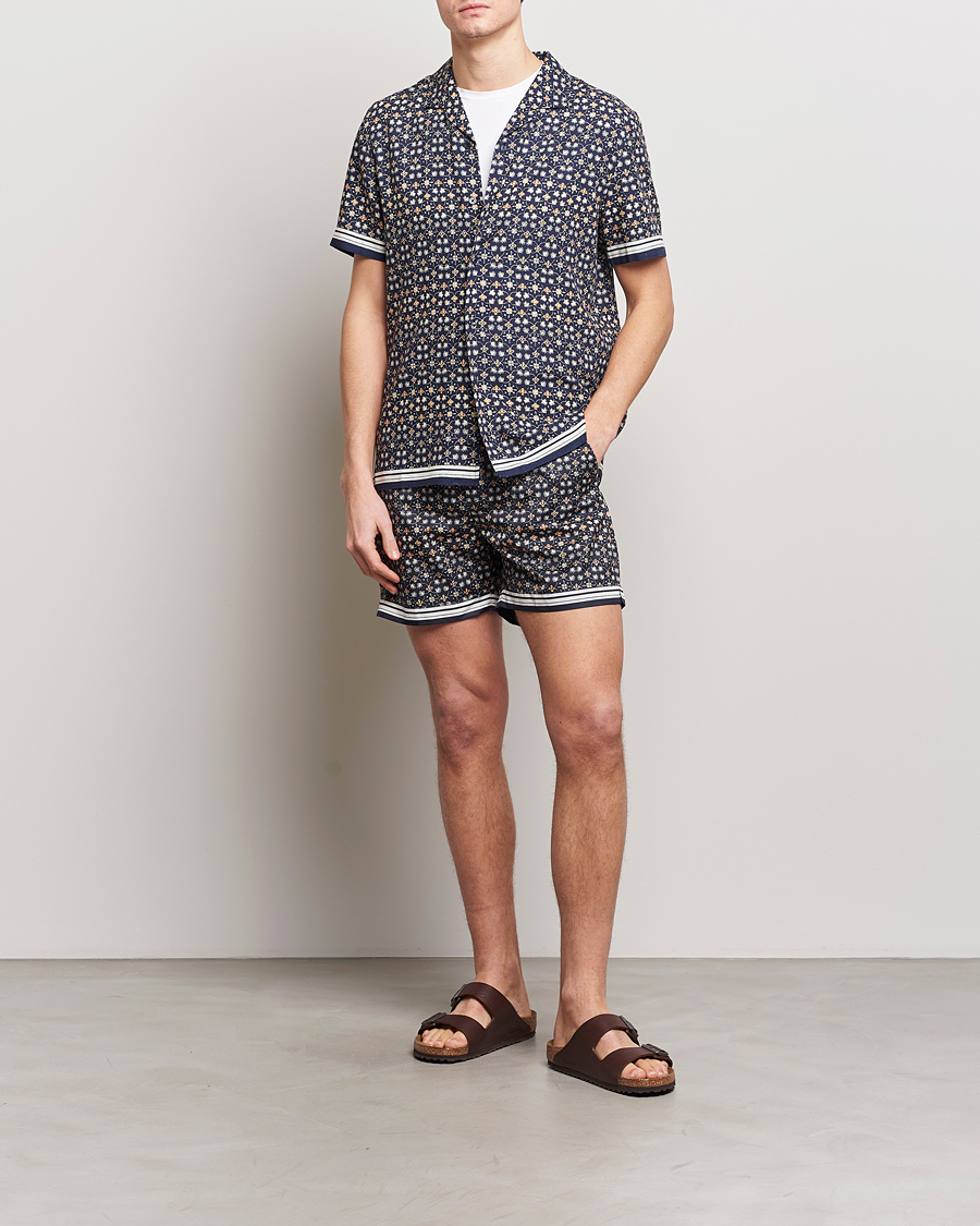 Homme | Maillots De Bain | Orlebar Brown | Bulldog Fiore Printed Swim Shorts Night Iris