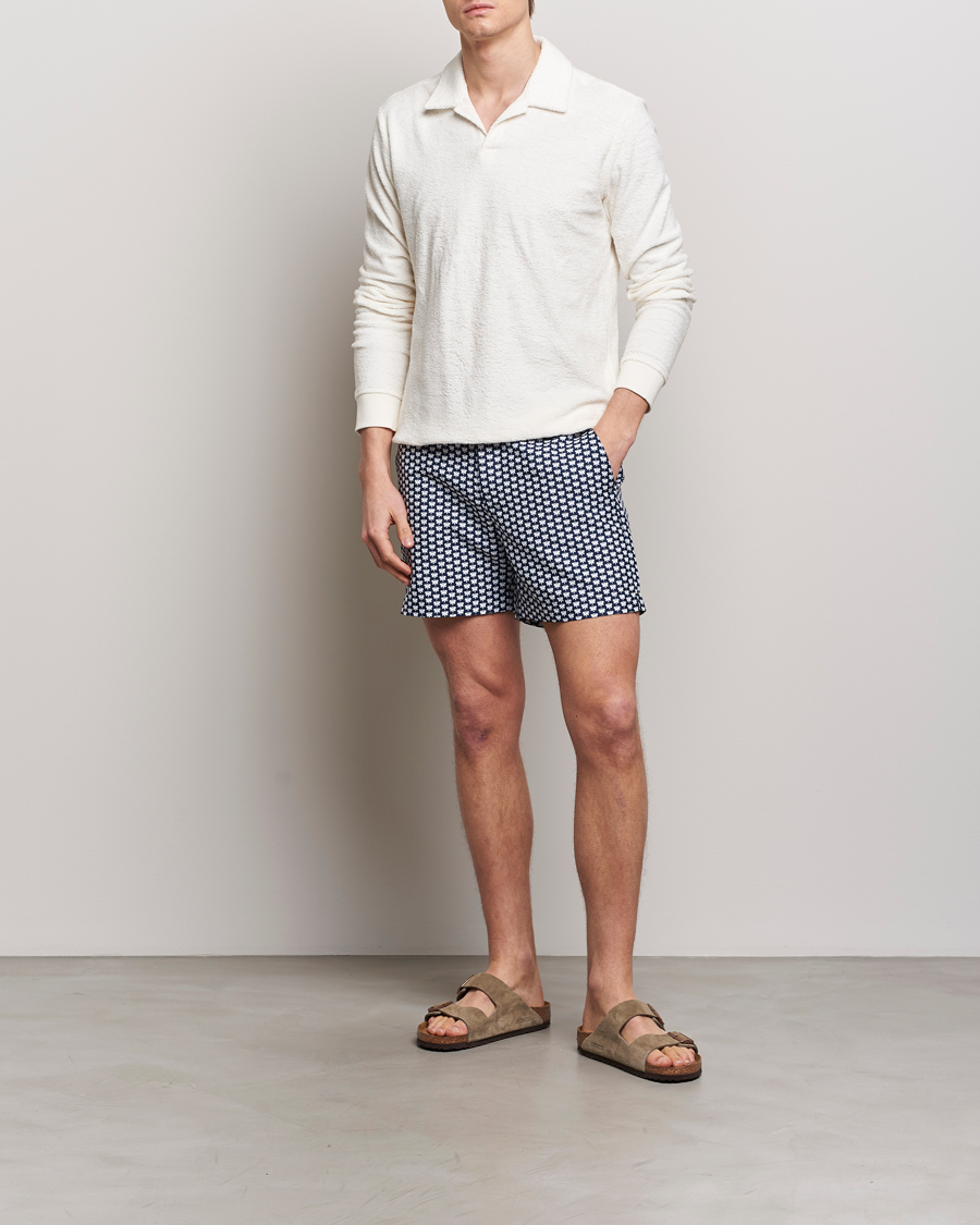 Homme | Maillots De Bain | Orlebar Brown | Bulldog Jaquard Flutter Swim Shorts Night Iris