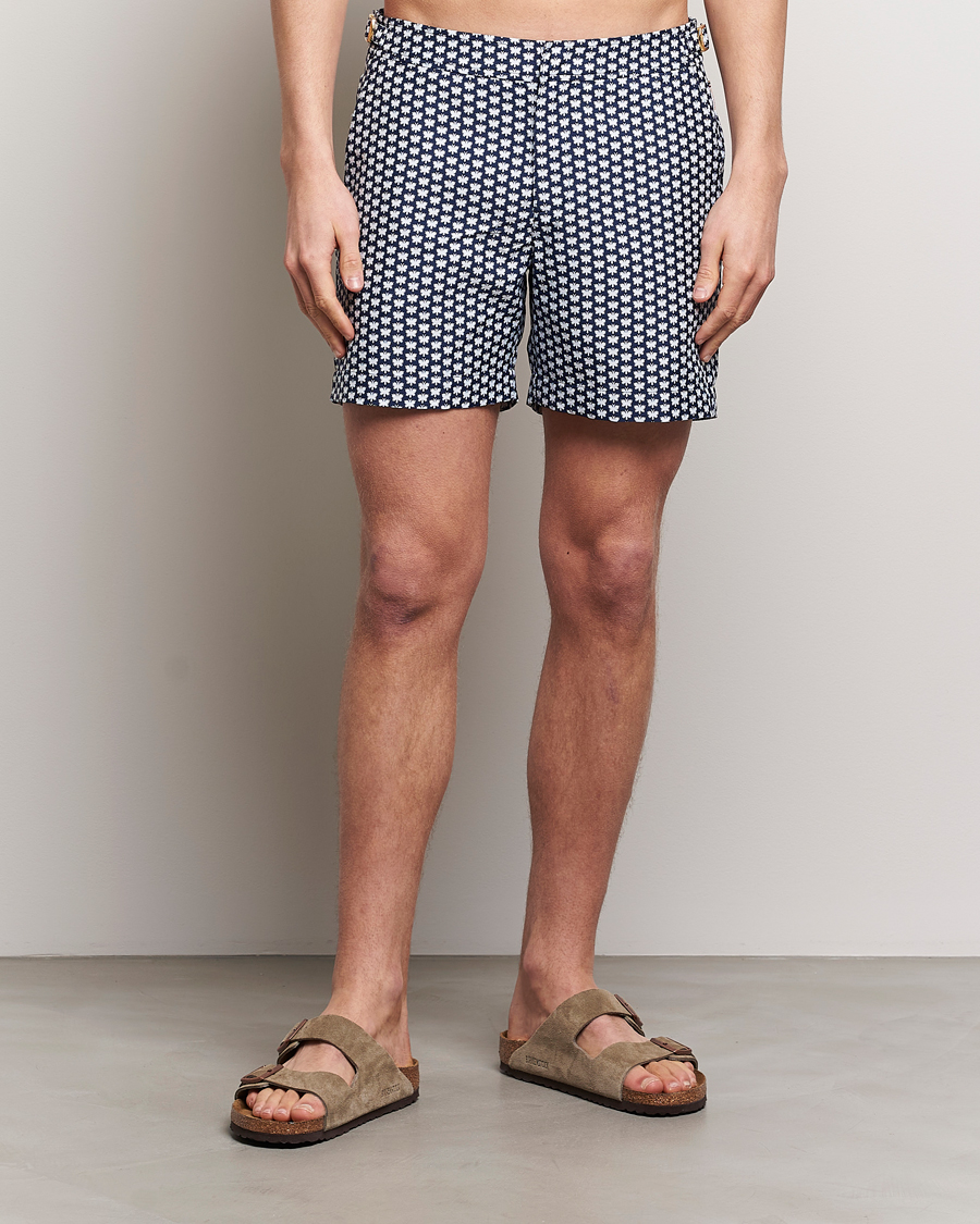 Homme | Maillots De Bain | Orlebar Brown | Bulldog Jaquard Flutter Swim Shorts Night Iris