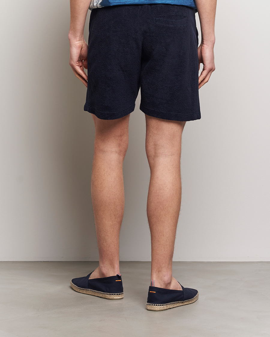 Homme | Shorts | Orlebar Brown | Afador Mix Texture Towelling Shorts Night Iris