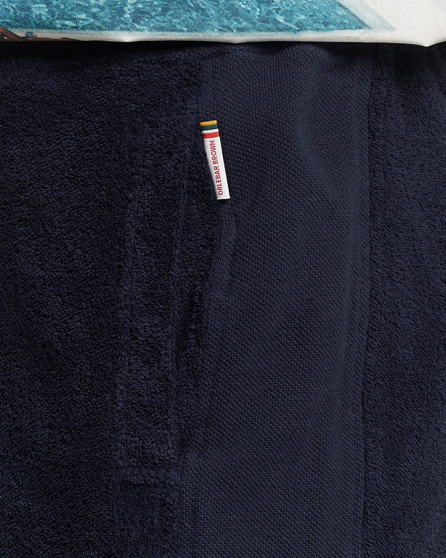 Homme | Shorts | Orlebar Brown | Afador Mix Texture Towelling Shorts Night Iris