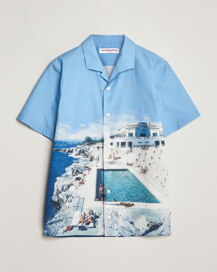 Homme | Chemises | Orlebar Brown | Hibbert Photographic Roc Pool Shirt Blue