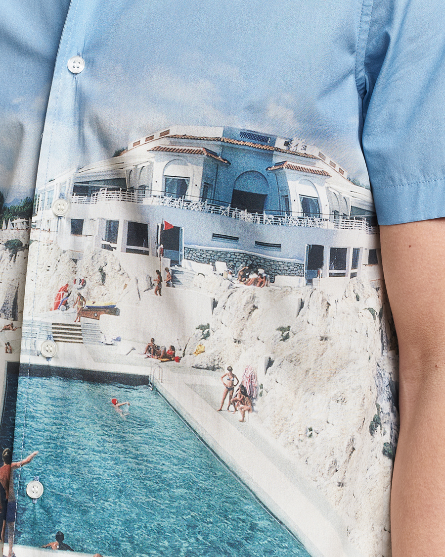 Homme | Chemises | Orlebar Brown | Hibbert Photographic Roc Pool Shirt Blue