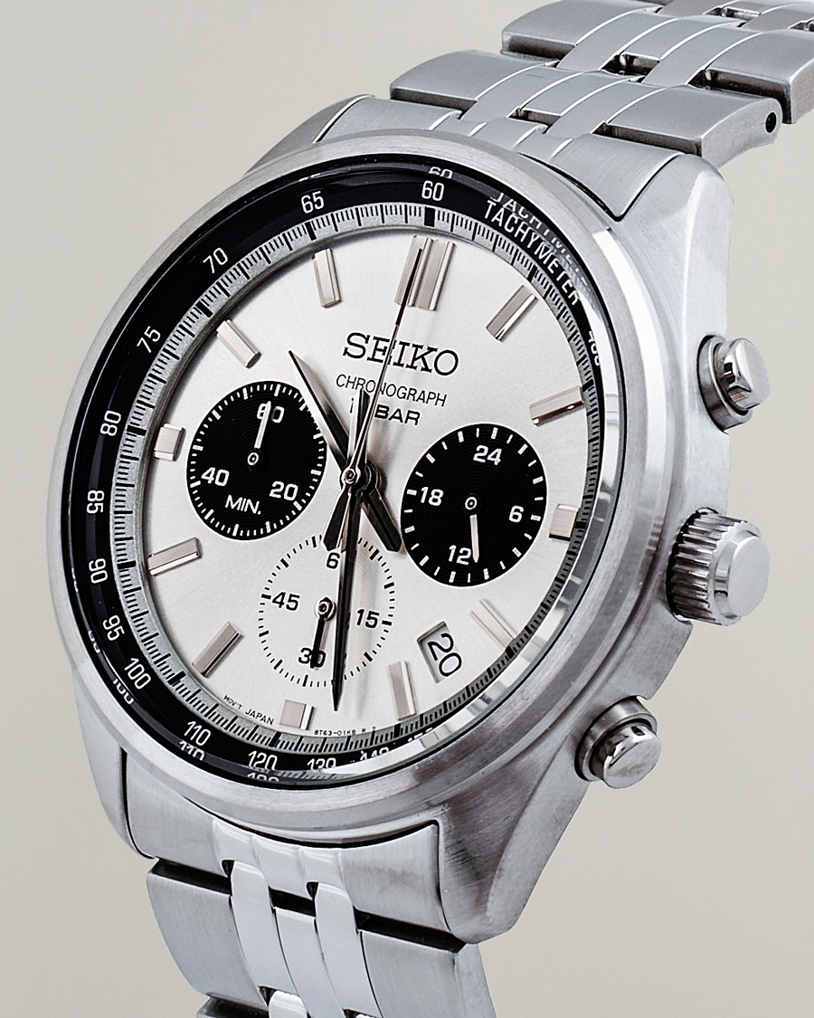 Homme | Seiko | Seiko | Chronograph 41mm Steel White Dial