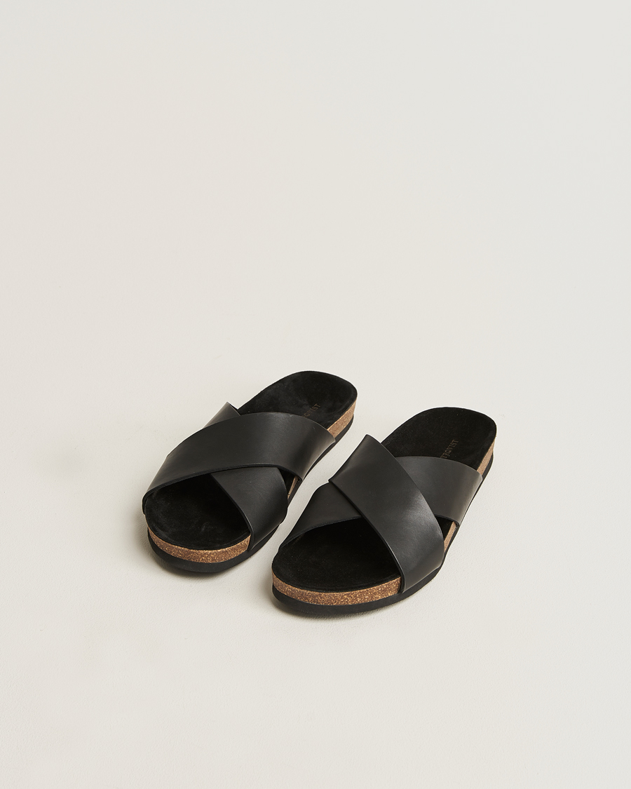 Homme | Chaussures | Myrqvist | Solvik Sandals Black Calf