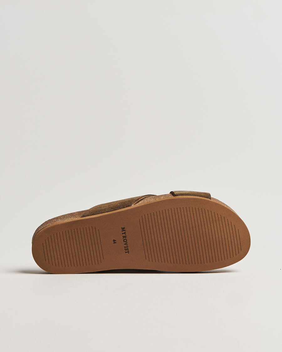 Homme | Myrqvist Solvik Sandals Moss Green Suede | Myrqvist | Solvik Sandals Moss Green Suede