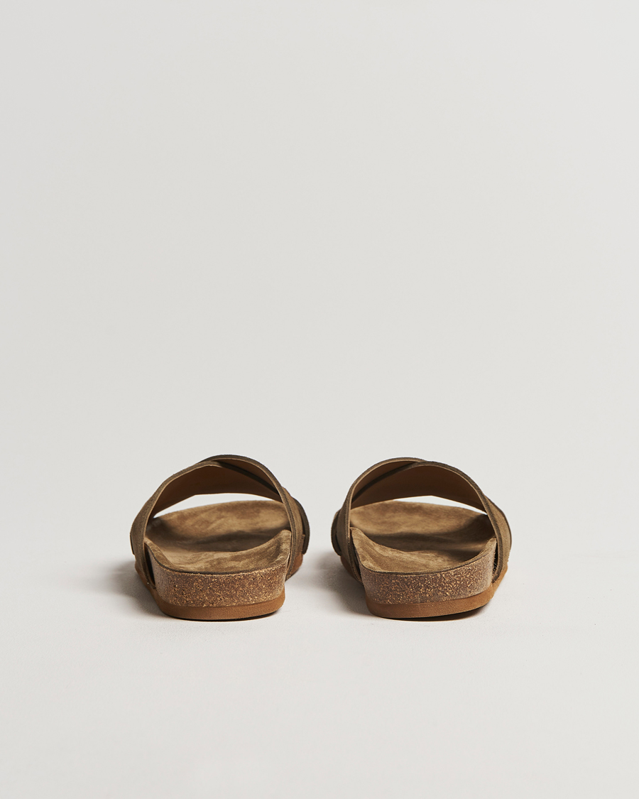Homme | Myrqvist Solvik Sandals Moss Green Suede | Myrqvist | Solvik Sandals Moss Green Suede