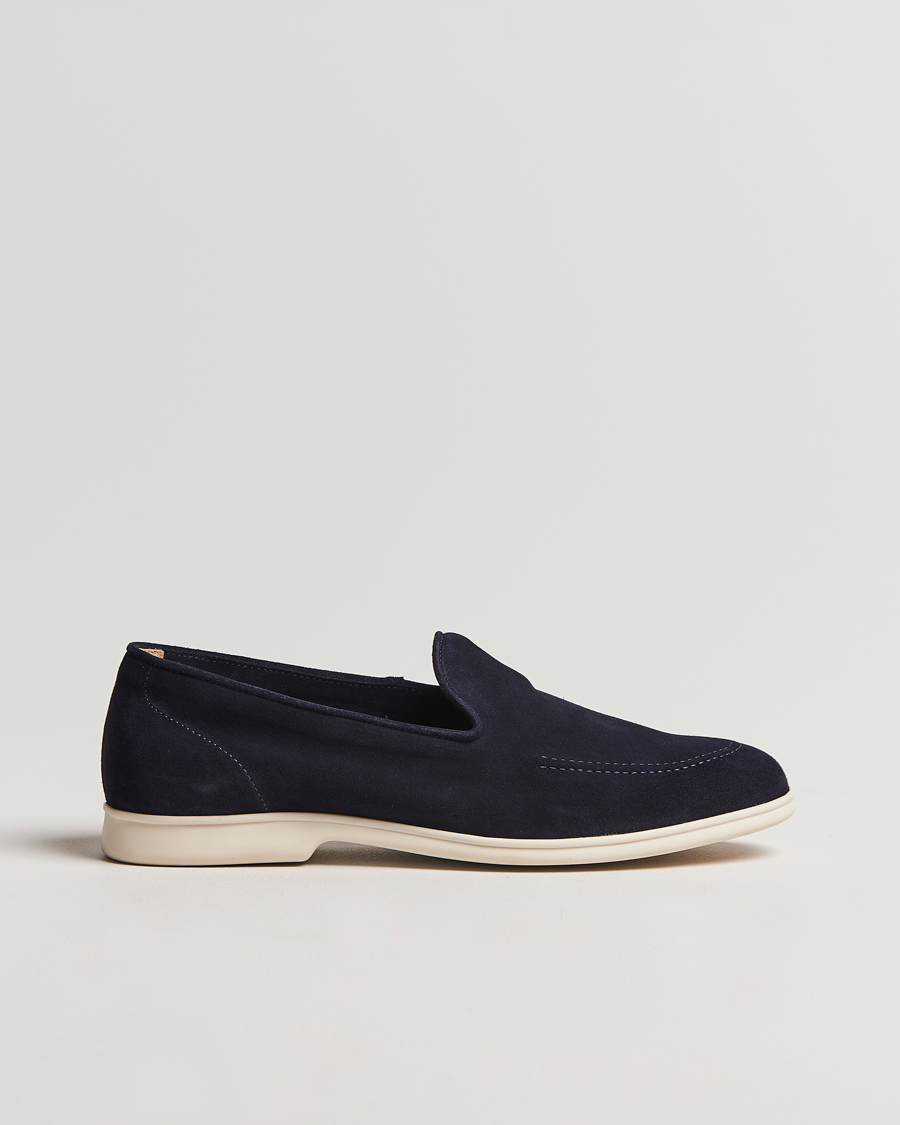 Homme | Myrqvist Brannö Loafers Navy Suede | Myrqvist | Brannö Loafers Navy Suede