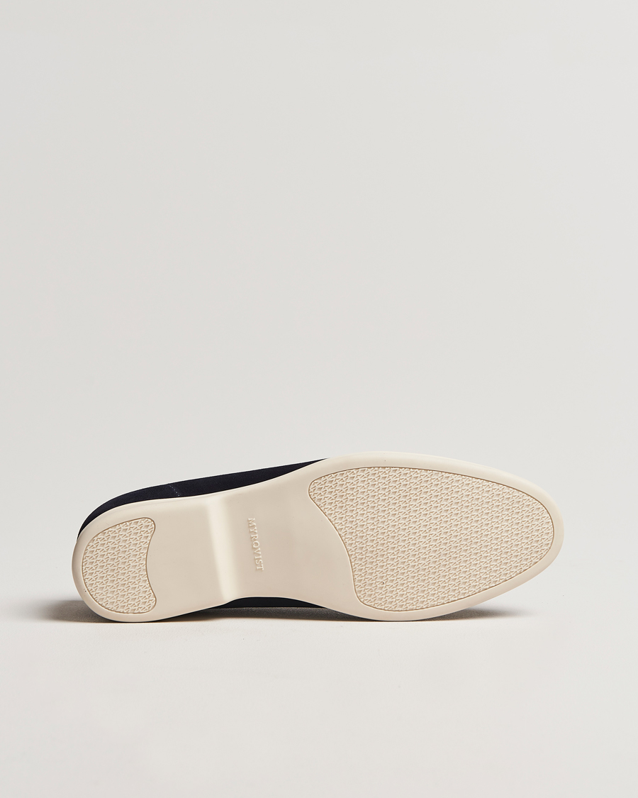 Homme | Myrqvist Brannö Loafers Navy Suede | Myrqvist | Brannö Loafers Navy Suede