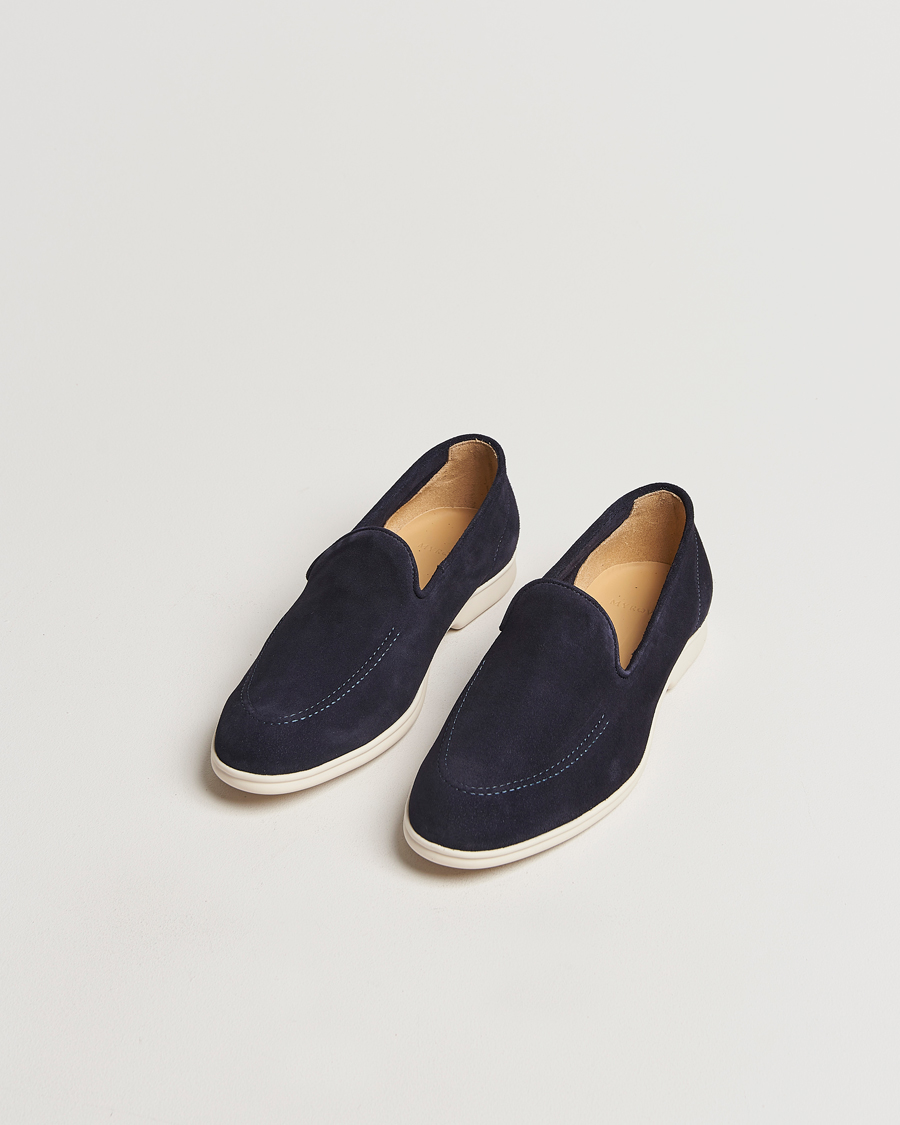 Homme | Myrqvist Brannö Loafers Navy Suede | Myrqvist | Brannö Loafers Navy Suede