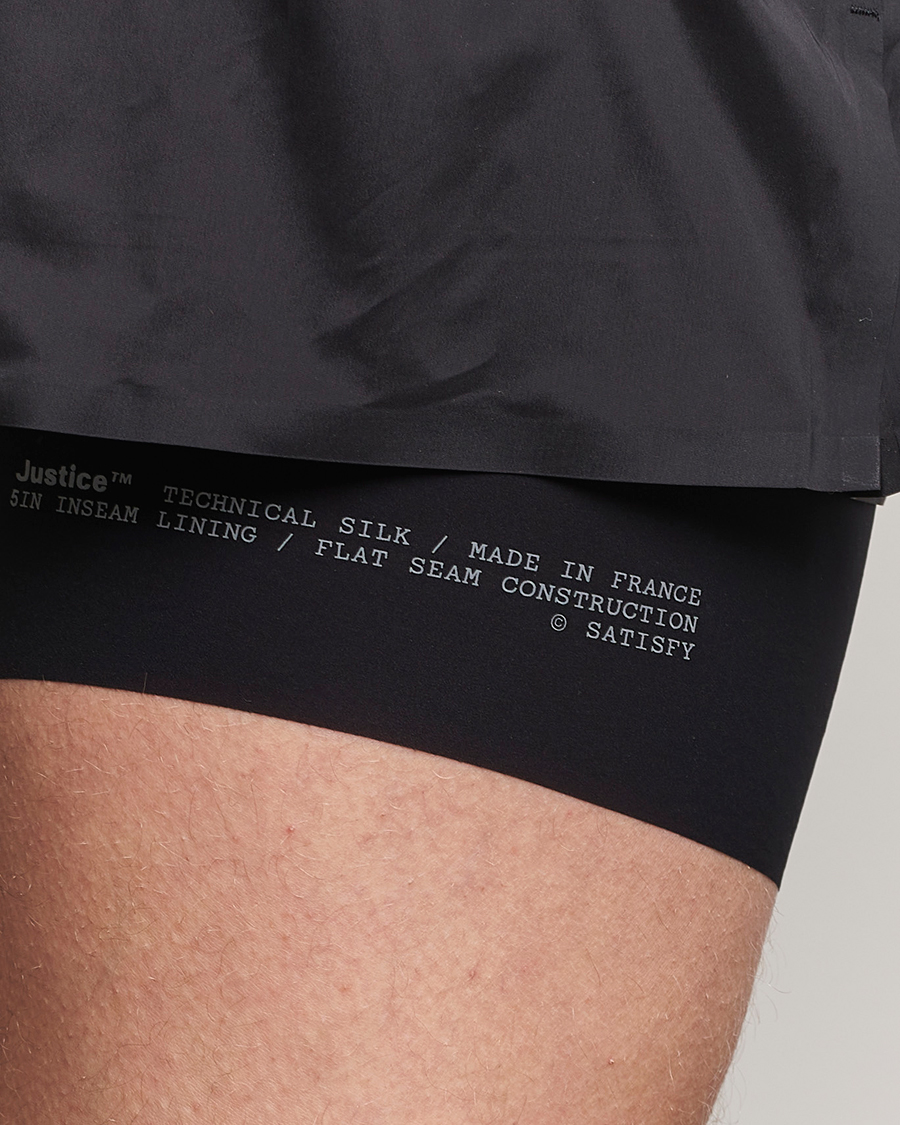Homme | Shorts | Satisfy | TechSilk 5 Inch Shorts Black
