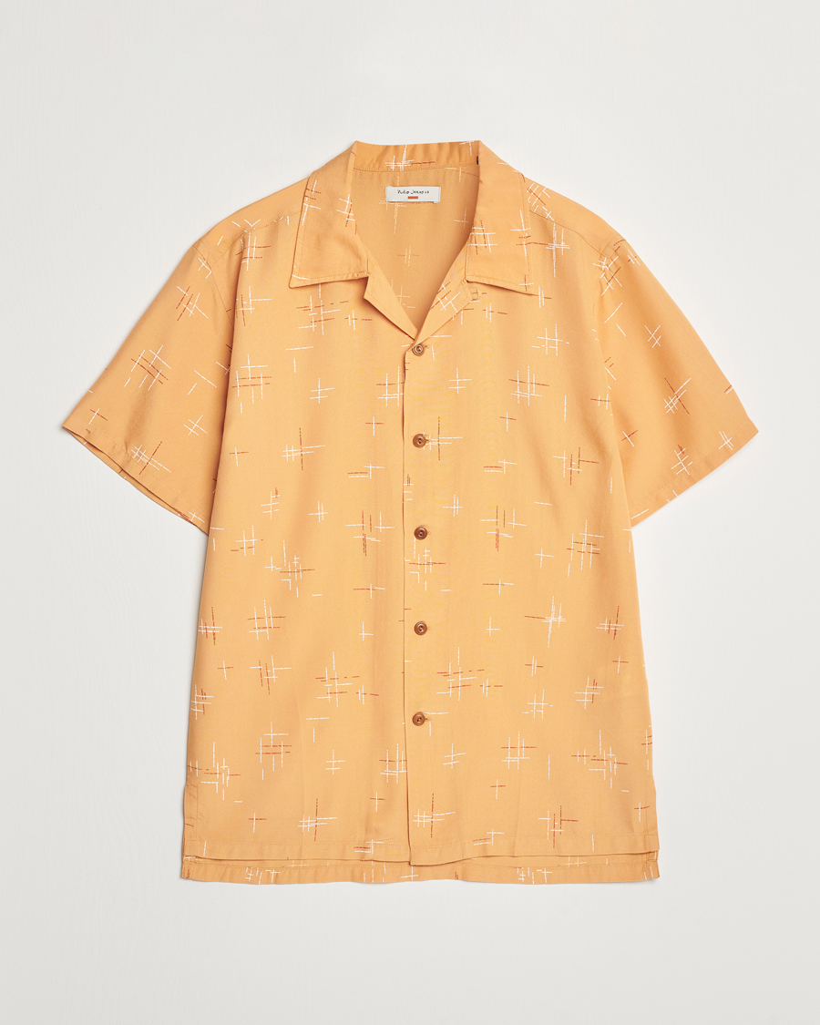 Homme | Chemises | Nudie Jeans | Arvid 50s Hawaii Shirt Ochre