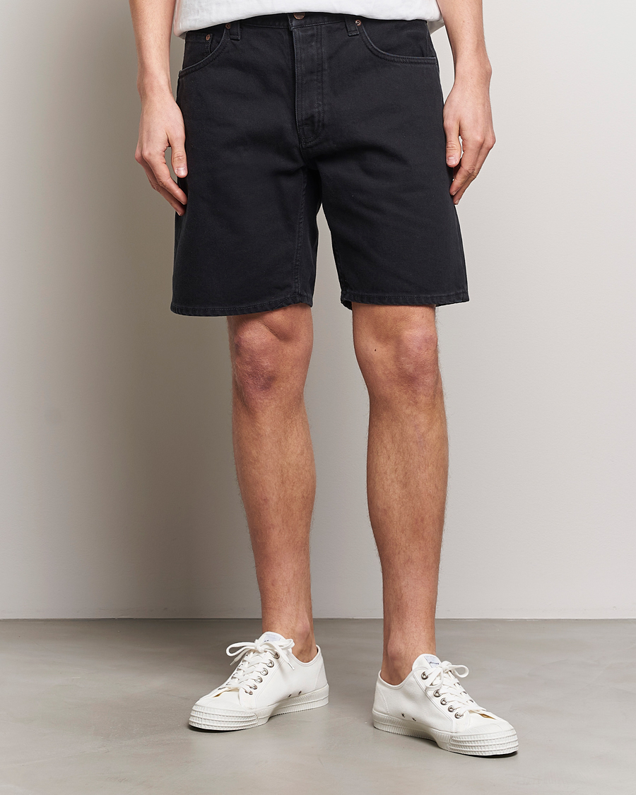 Homme |  | Nudie Jeans | Seth Denim Shorts Aged Black