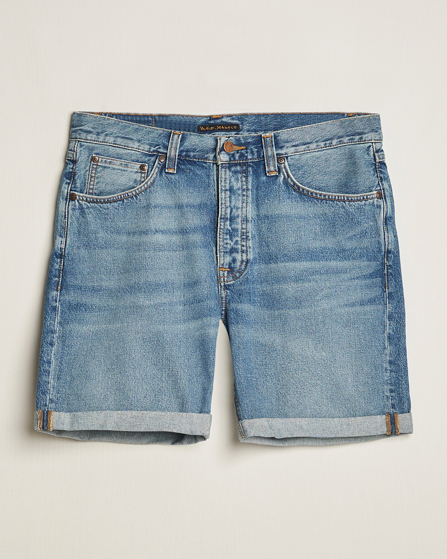 Homme | Shorts | Nudie Jeans | Josh Denim Shorts Blue Haze