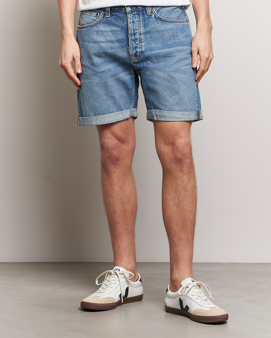Homme | Shorts | Nudie Jeans | Josh Denim Shorts Blue Haze