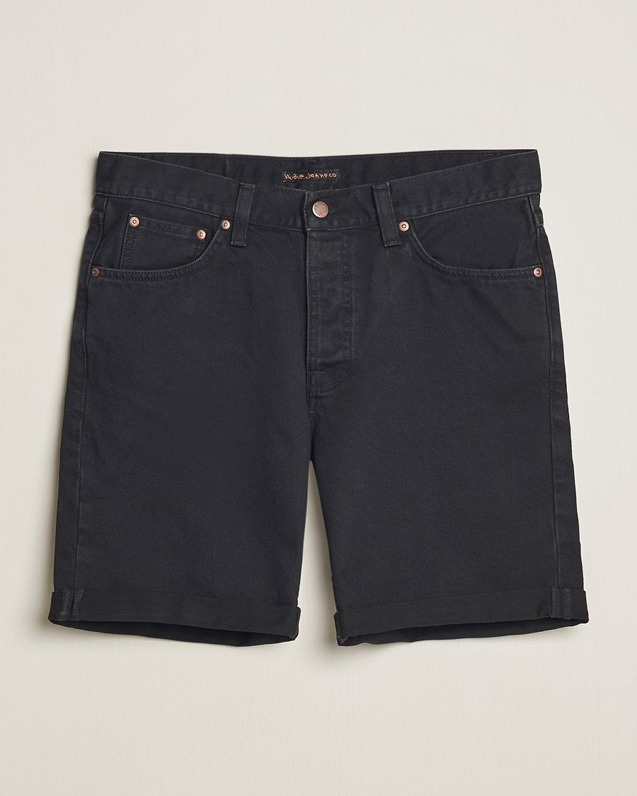 Homme | Shorts | Nudie Jeans | Josh Denim Shorts Aged Black