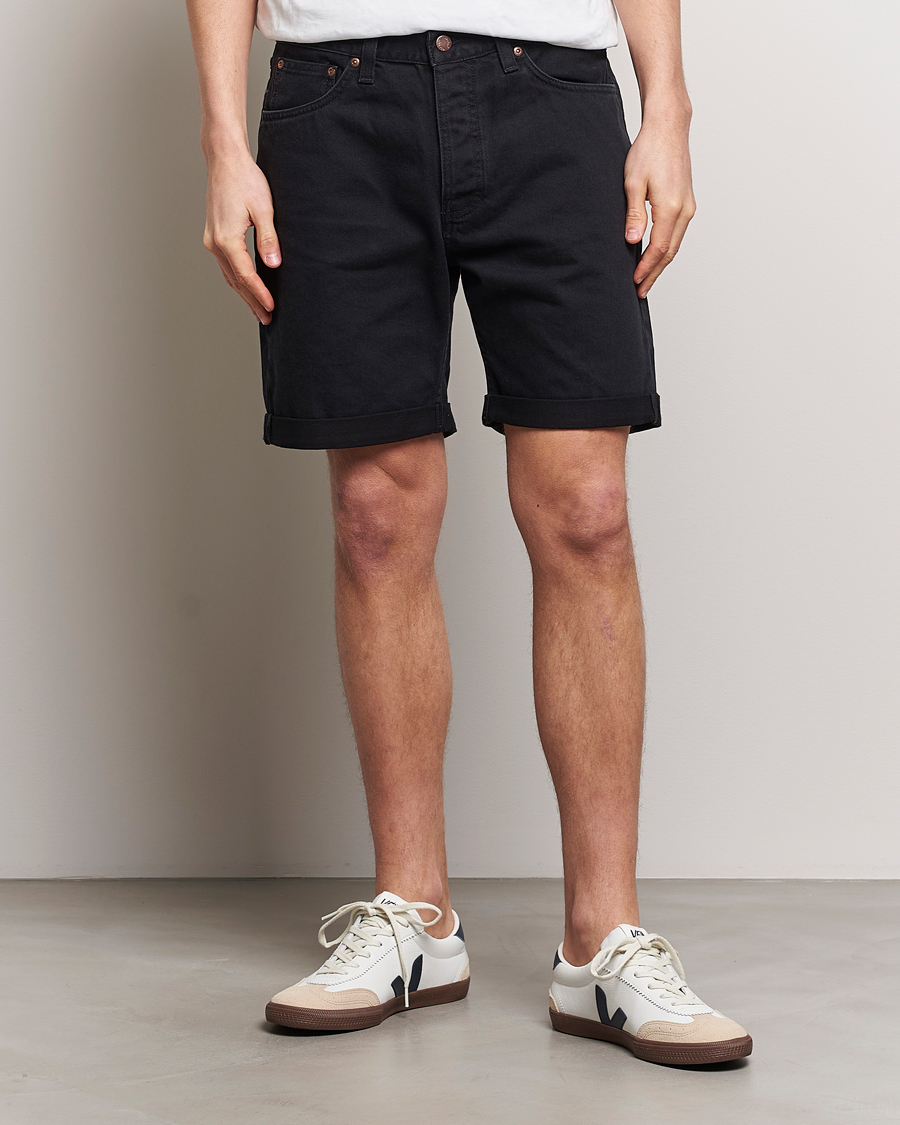Homme |  | Nudie Jeans | Josh Denim Shorts Aged Black