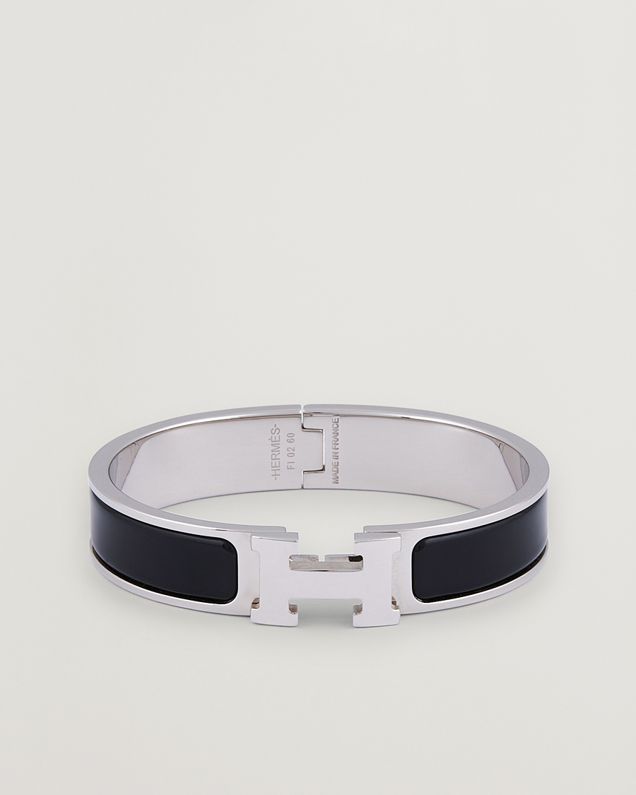 Homme | Hermès Pre-Owned Clic H Bracelet Black | Hermès Pre-Owned | Clic H Bracelet Black