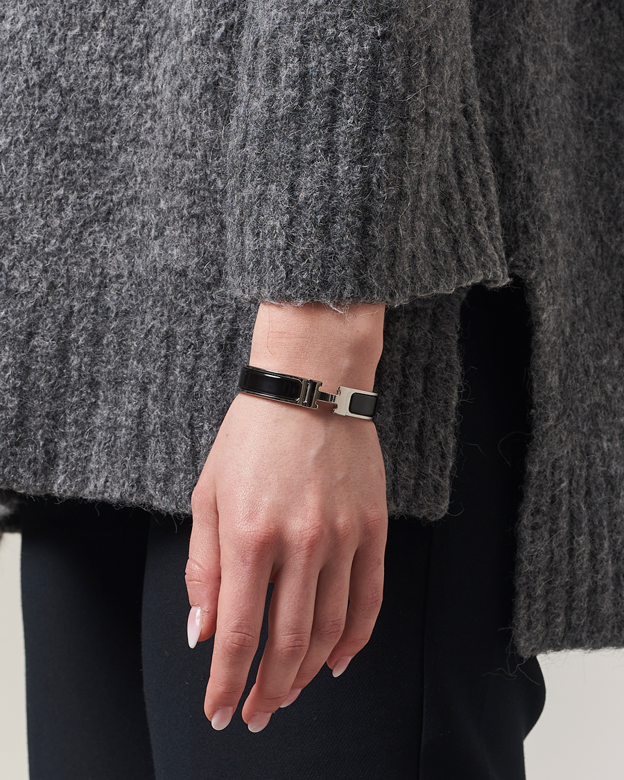Homme | Hermès Pre-Owned Clic H Bracelet Black | Hermès Pre-Owned | Clic H Bracelet Black