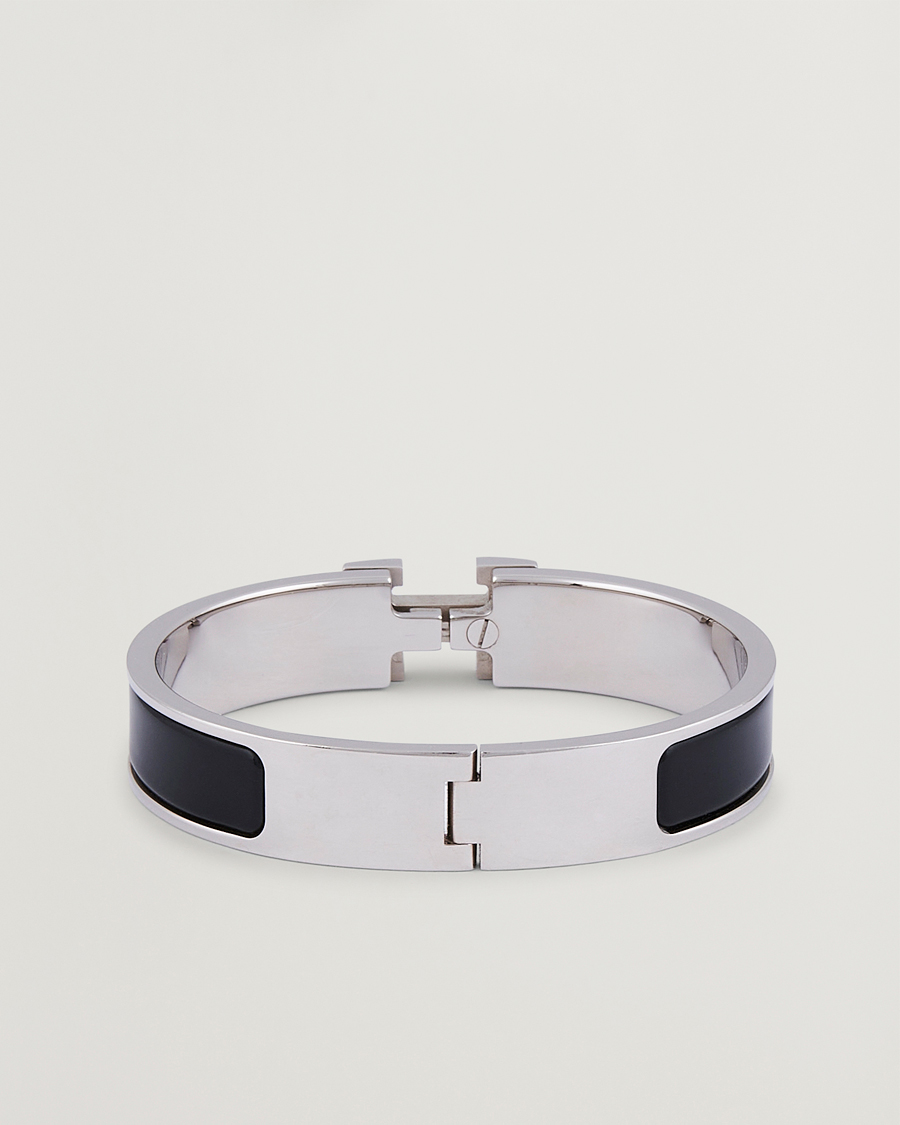 Homme | Hermès Pre-Owned Clic H Bracelet Black | Hermès Pre-Owned | Clic H Bracelet Black