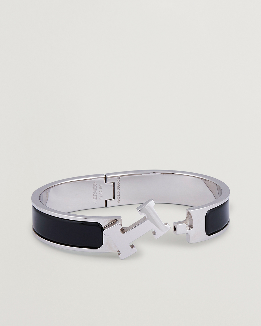 Homme | Hermès Pre-Owned Clic H Bracelet Black | Hermès Pre-Owned | Clic H Bracelet Black