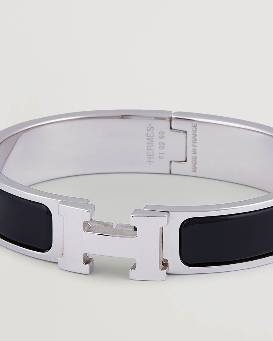 Homme | Hermès Pre-Owned Clic H Bracelet Black | Hermès Pre-Owned | Clic H Bracelet Black