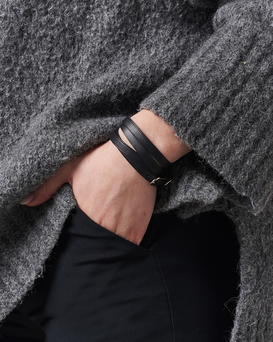 Homme | Nouveautés | Hermès Pre-Owned | API1 Leather Bracelet Black