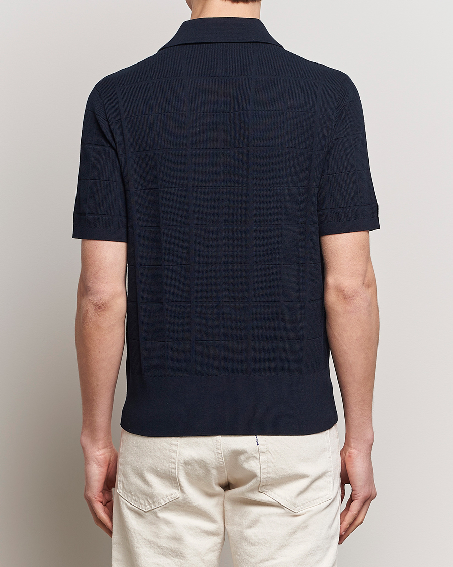 Homme | Polos | Tiger of Sweden | Araawen Short Sleeve Knitted Polo Light Ink