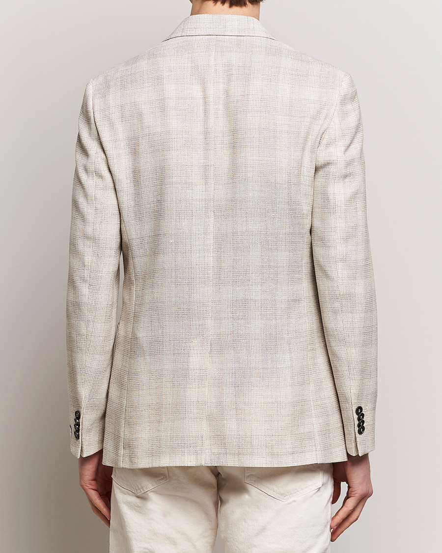 Homme | Blazers | Tiger of Sweden | Julien Half Lined Checked Blazer Natural White
