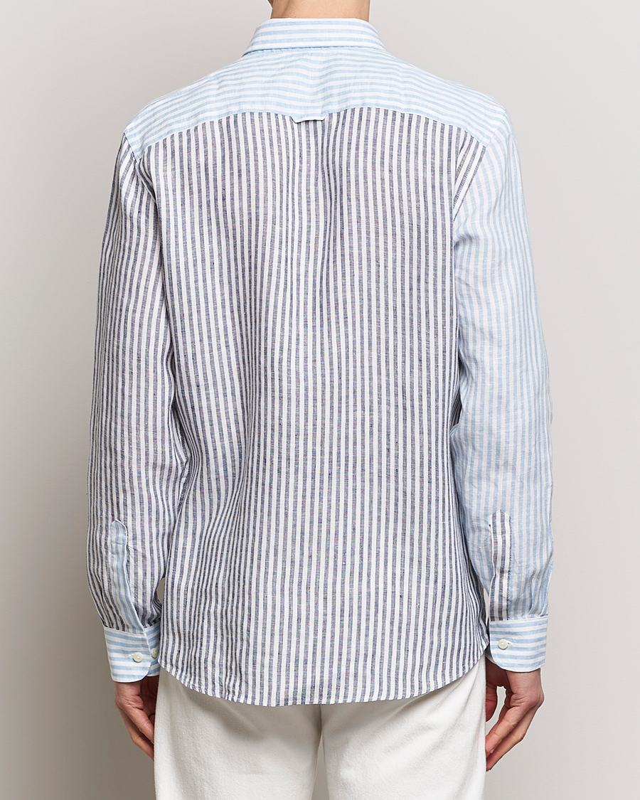 Homme | Chemises | Morris | Douglas Linen Mix Shirt Blue