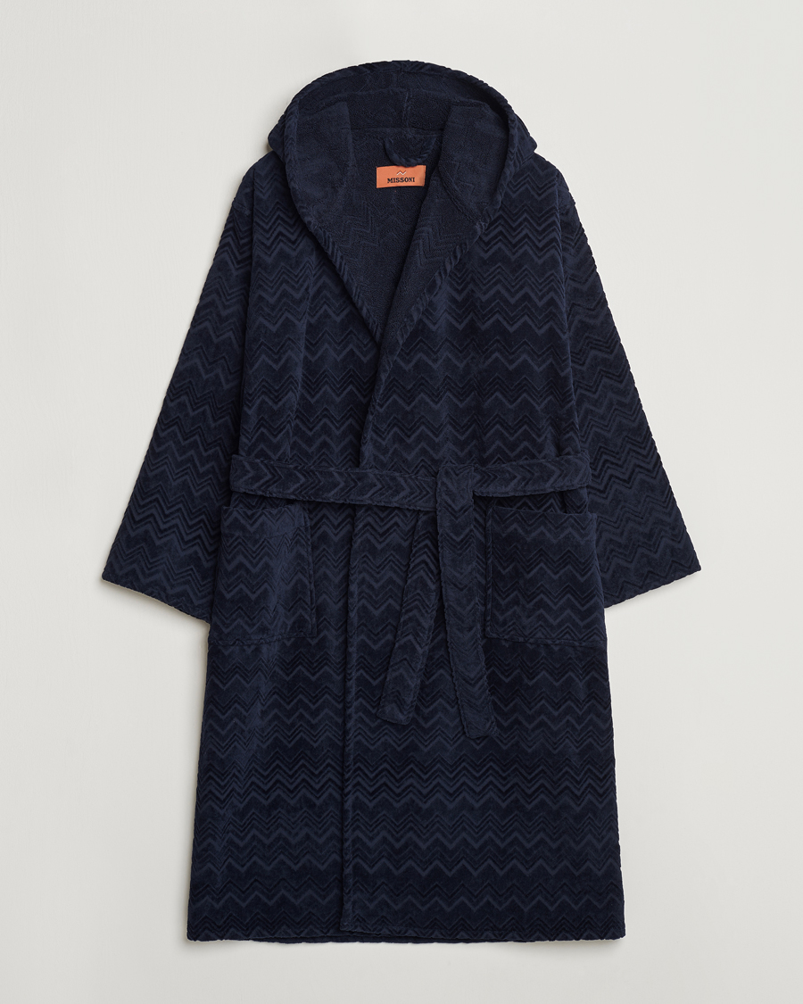 Homme | Peignoirs Et Pyjamas | Missoni Home | Chalk Bath Robe Navy