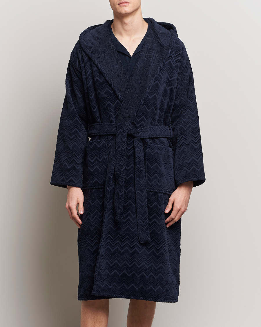 Homme | Peignoirs Et Pyjamas | Missoni Home | Chalk Bath Robe Navy