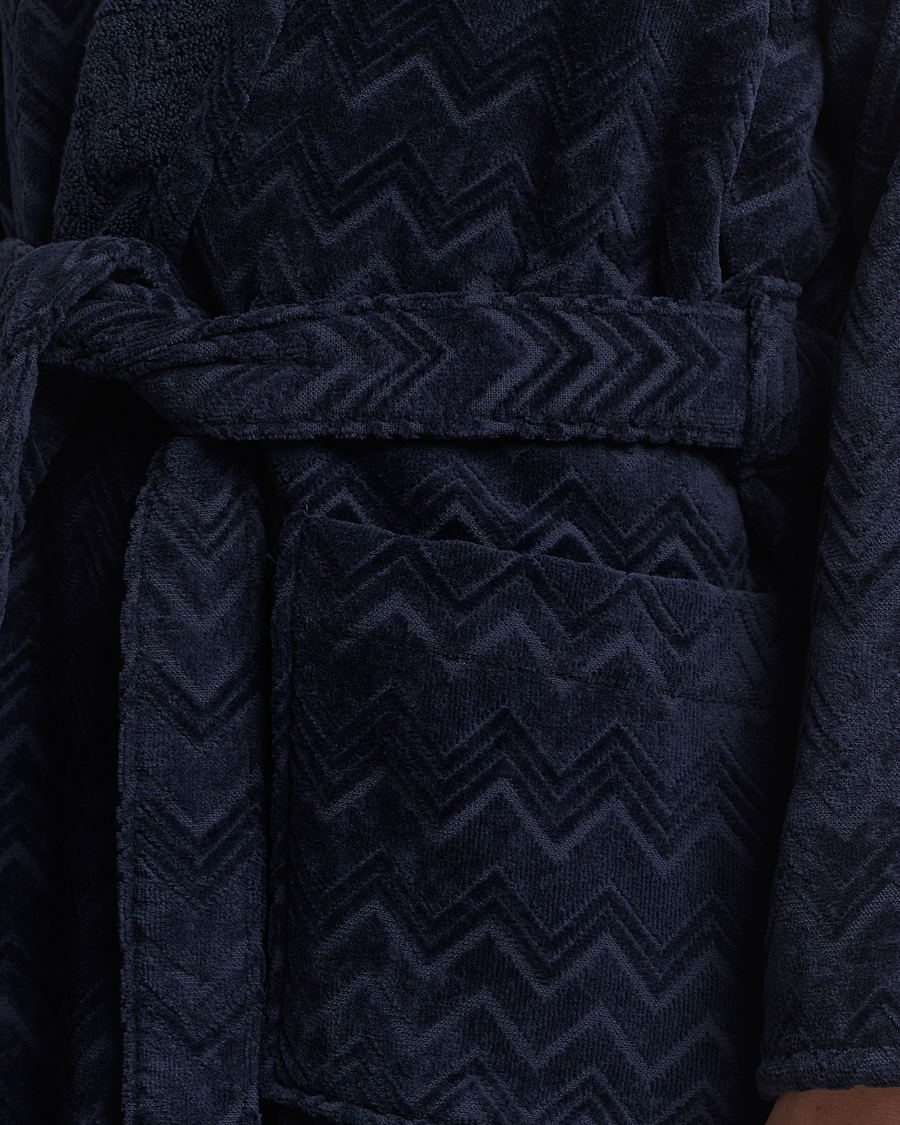 Homme | Peignoirs Et Pyjamas | Missoni Home | Chalk Bath Robe Navy