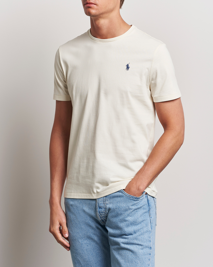 Homme | T-Shirts Blancs | Polo Ralph Lauren | Crew Neck T-Shirt Herbal Milk