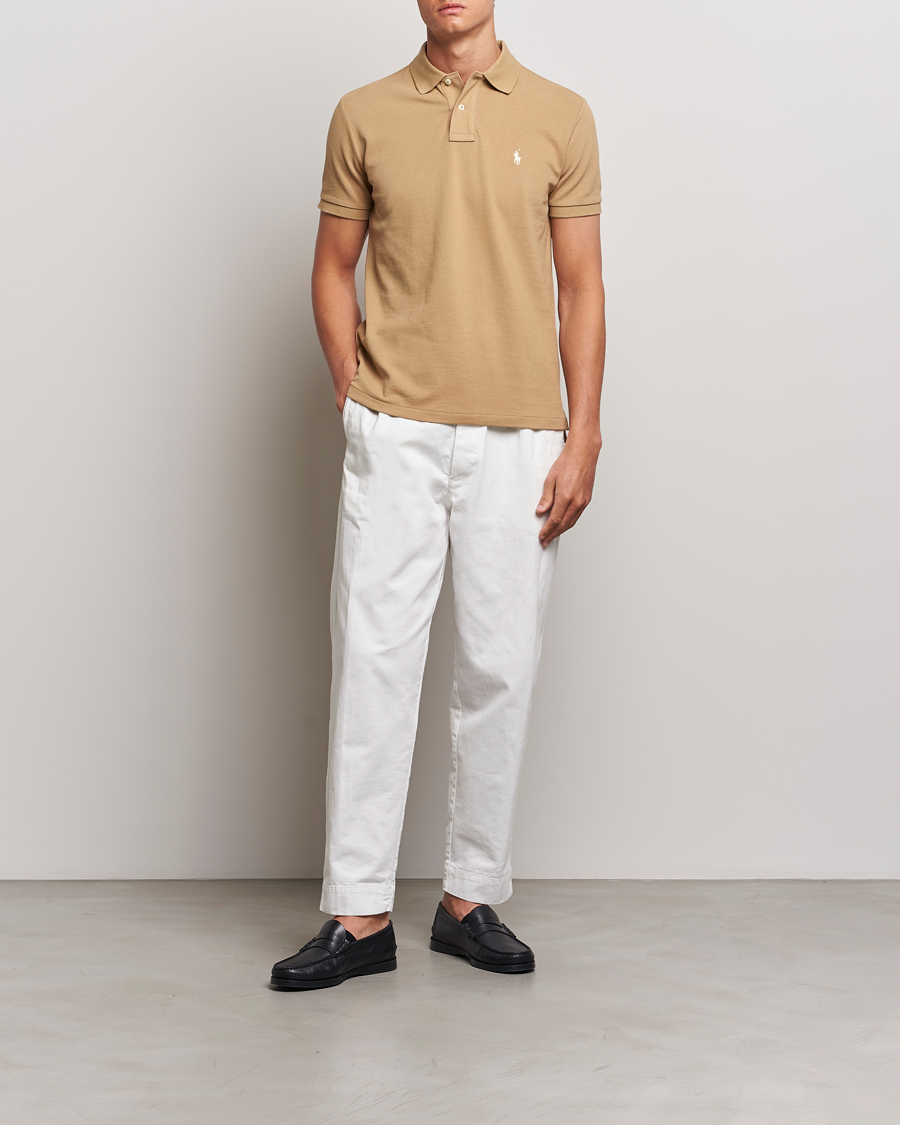 Homme | Polos | Polo Ralph Lauren | Custom Slim Fit Polo Café Tan