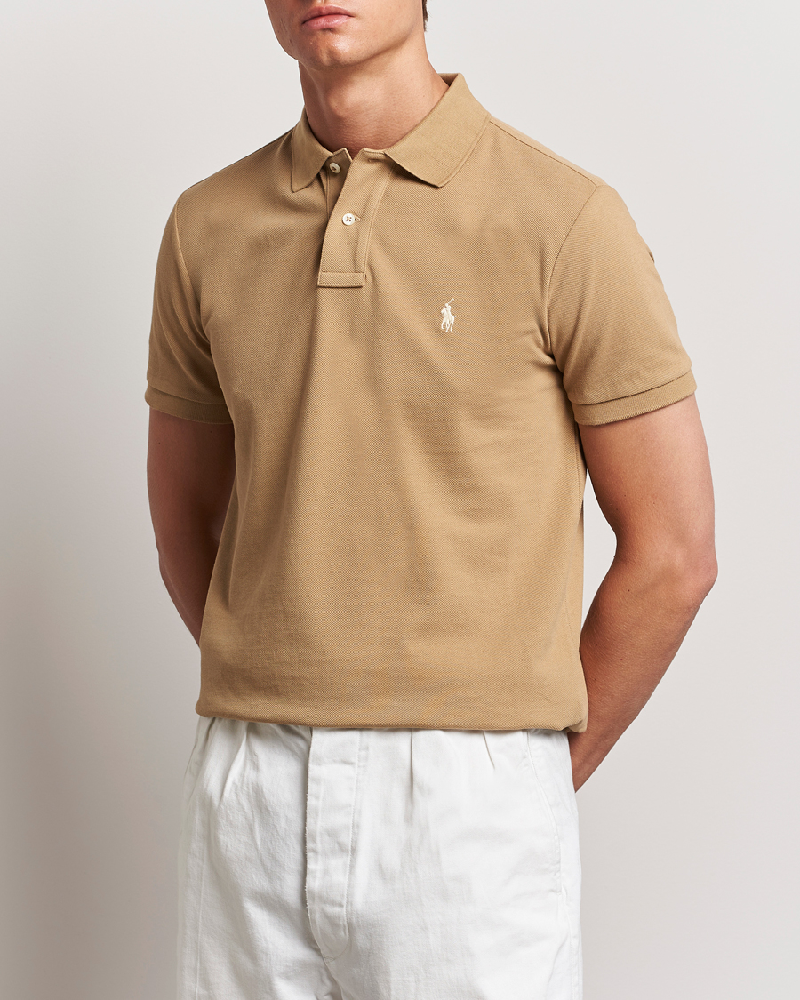Homme | Polos | Polo Ralph Lauren | Custom Slim Fit Polo Café Tan