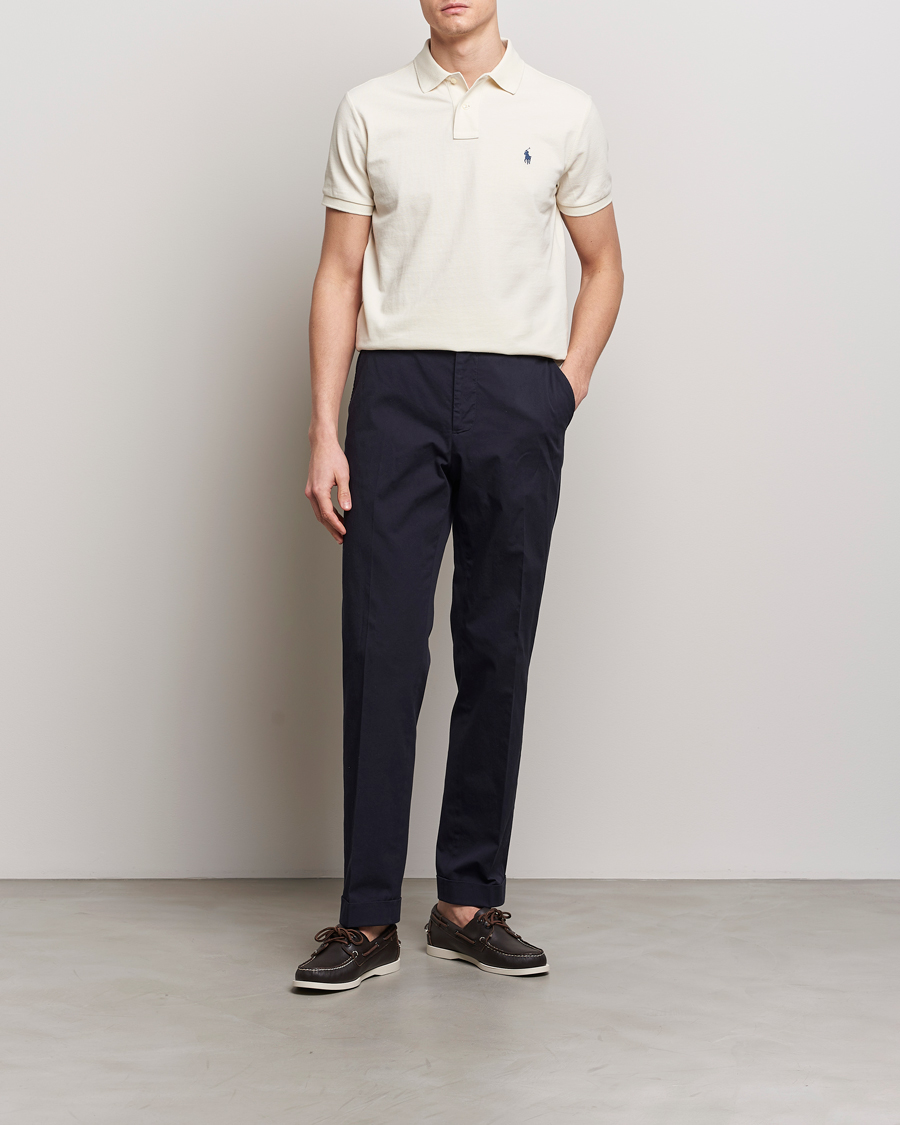 Homme | Polos | Polo Ralph Lauren | Custom Slim Fit Polo Herbal Milk