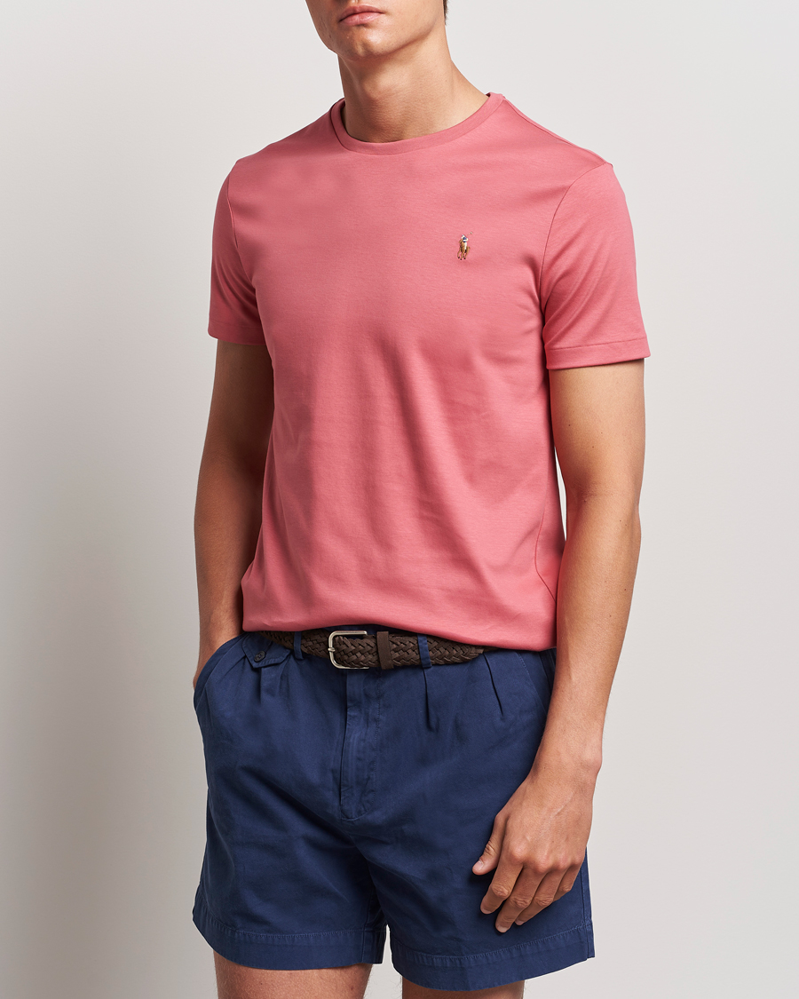 Homme |  | Polo Ralph Lauren | Luxury Pima Cotton Crew Neck T-Shirt Adirondack Red