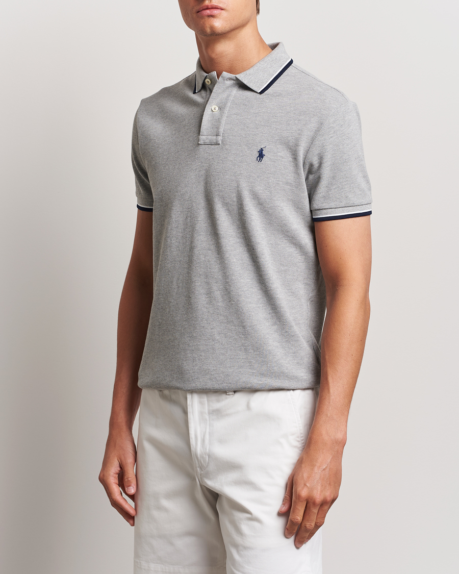 Homme |  | Polo Ralph Lauren | Custom Slim Fit Tipped Polo Andover Heather